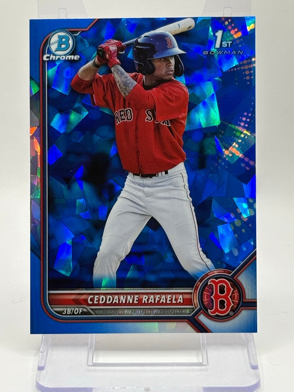 2022 Bowman Sapphire Chrome Ceddanne Rafaela 1st Prospect Refractor Red Sox